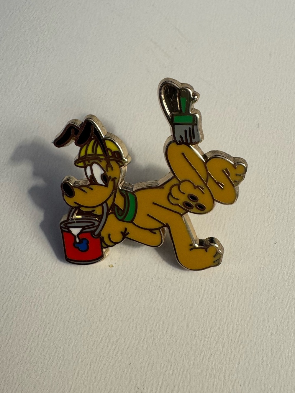 Disney Official Pin Trading Pluto Painting Paint Brush & Bucket Collector Pin